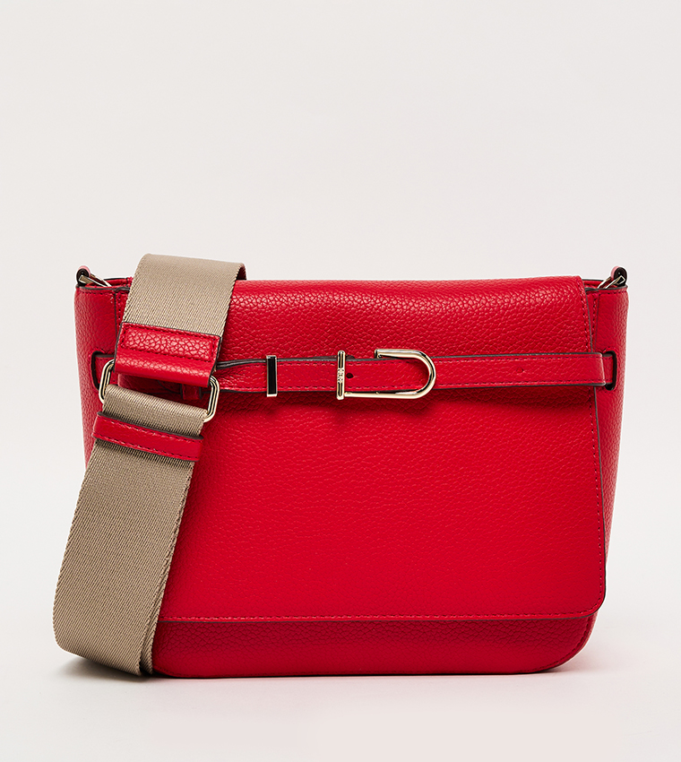 PENELOPE Textured Flap Crossbody Bag