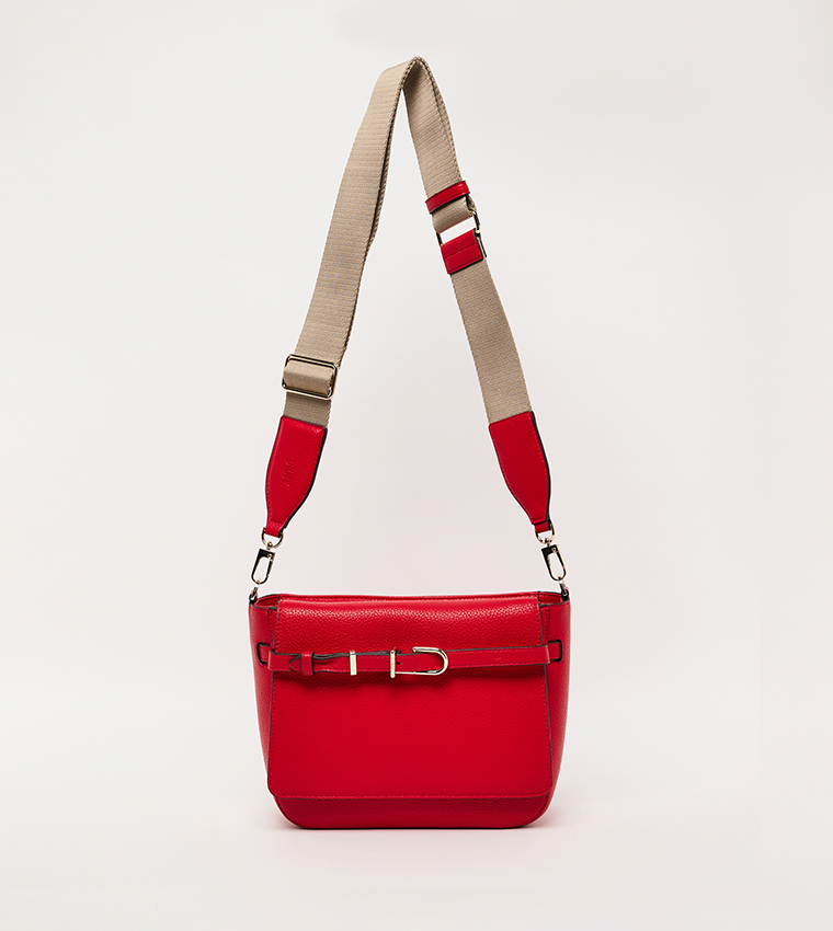 PENELOPE Textured Flap Crossbody Bag