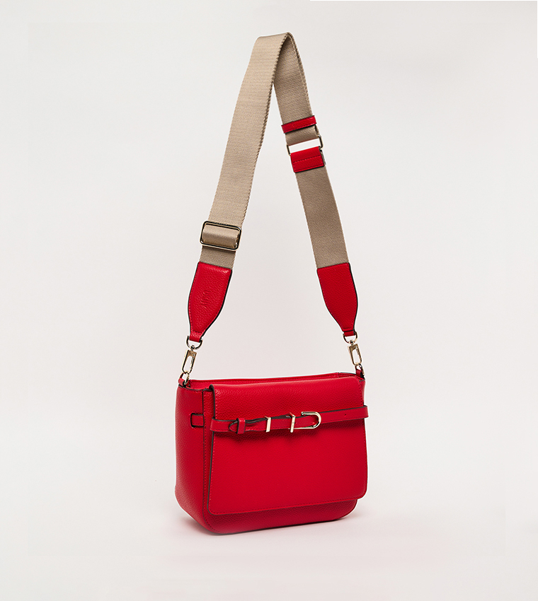 PENELOPE Textured Flap Crossbody Bag