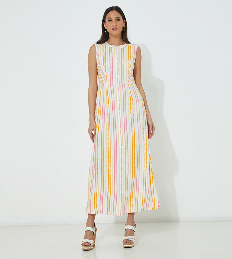 Buy Aeropostale Printed Viscose Slub 2 Pieces Maxi Dress In Multiple Colors  | 6thstreet Qatar