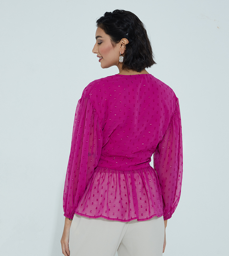 Tie Knot Waist Wrap Top