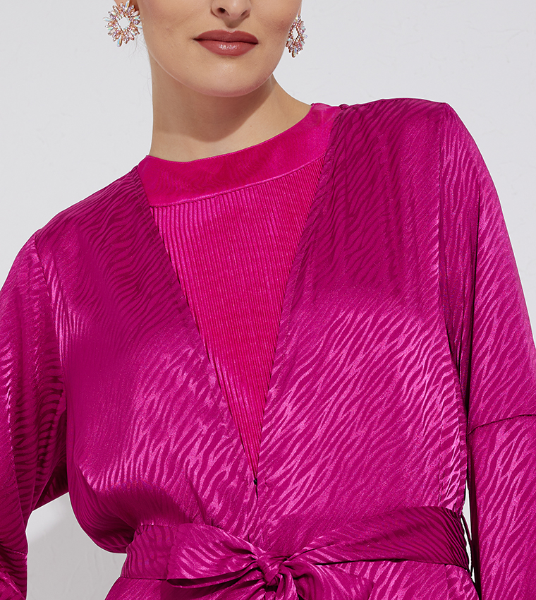 Aero Girl's Jacquard Long Kimono