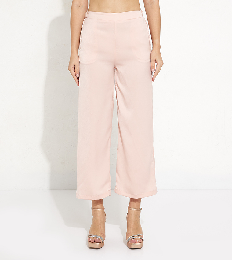 Aero Girls Elastic Waist Wide Leg Pants