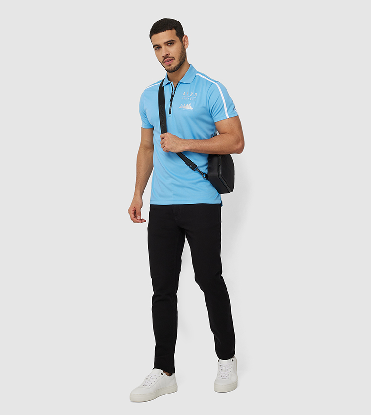 Aero Men's Ribbed Polo T-Shirt