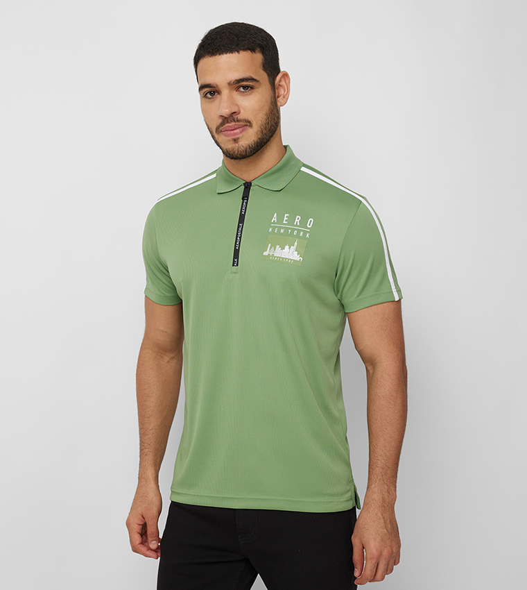 Aero Men's Ribbed Polo T-Shirt