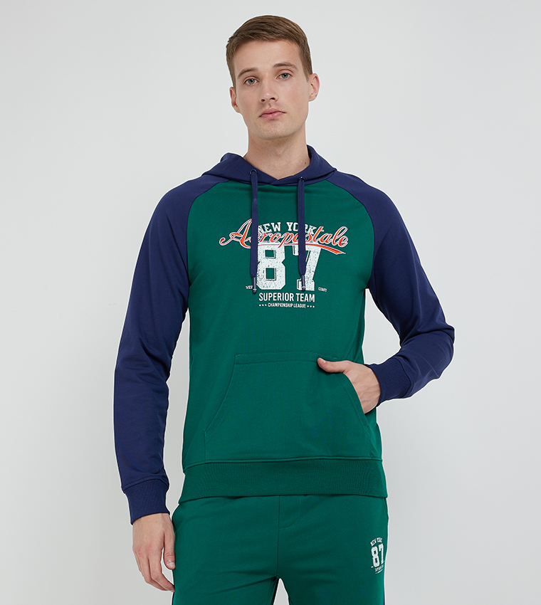 Aero Men's Logo Embroidered Hoodie