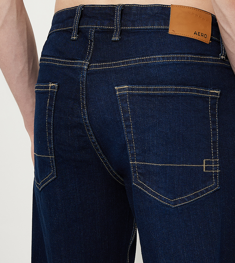 Aero Men's Ripped Slim Fit Jeans