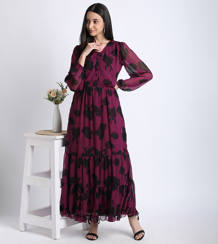 Aero Women Floral Printed Maxi Dress