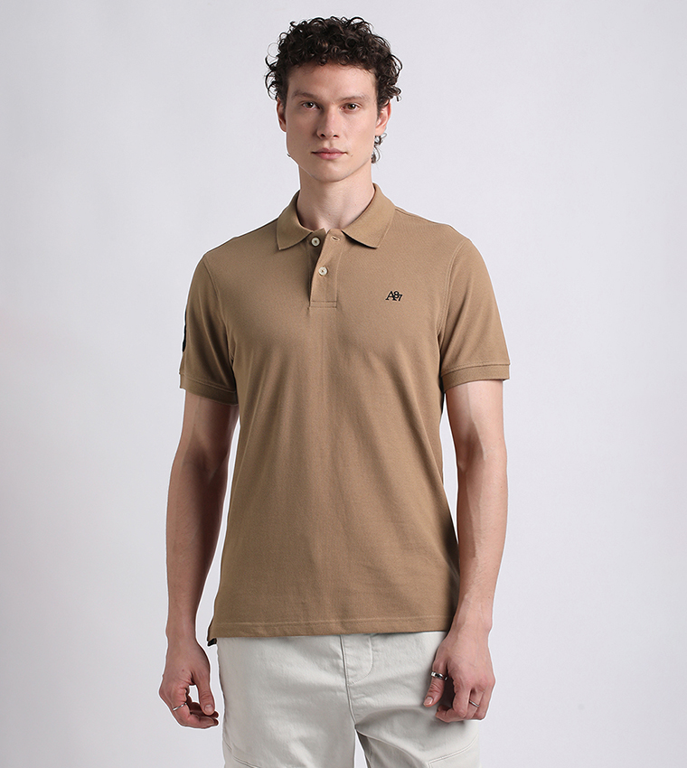 Aero Guys Logo Embroidered Polo T-Shirt