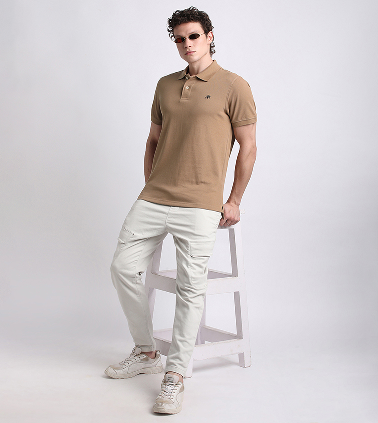 Aero Guys Logo Embroidered Polo T-Shirt