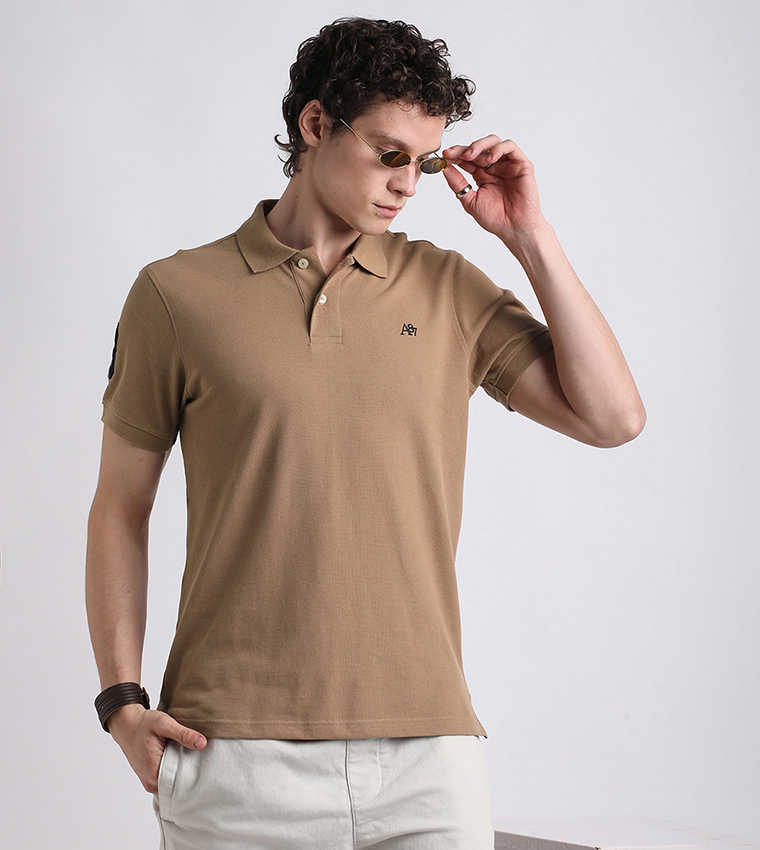 Aero Guys Logo Embroidered Polo T-Shirt