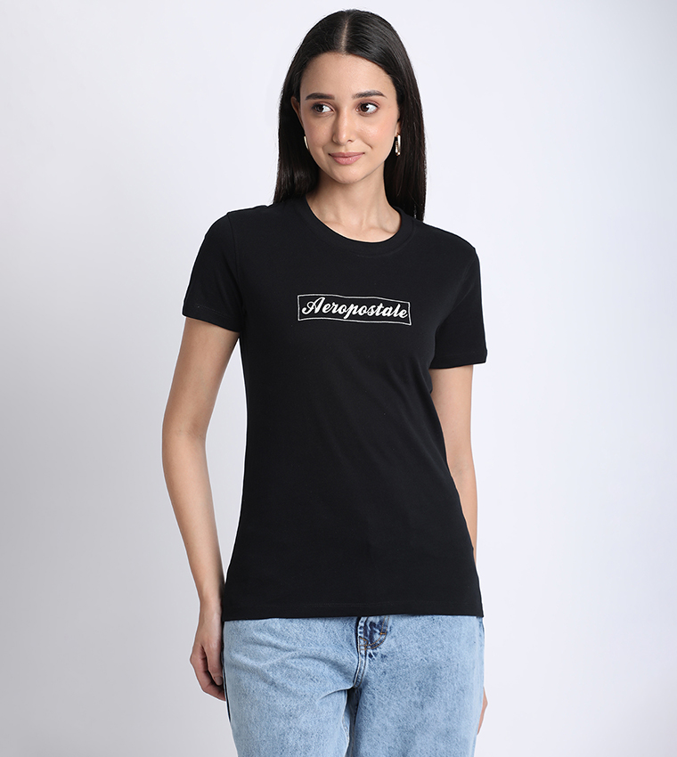 Aero Women Logo Embroidered T-Shirt