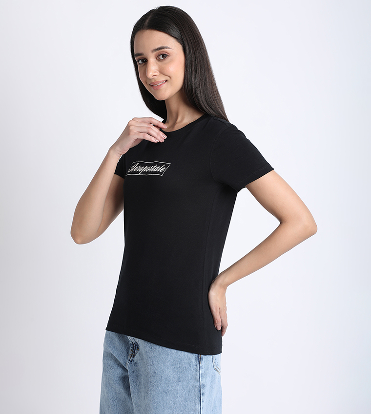 Aero Women Logo Embroidered T-Shirt
