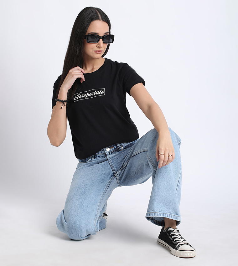 Aero Women Logo Embroidered T-Shirt