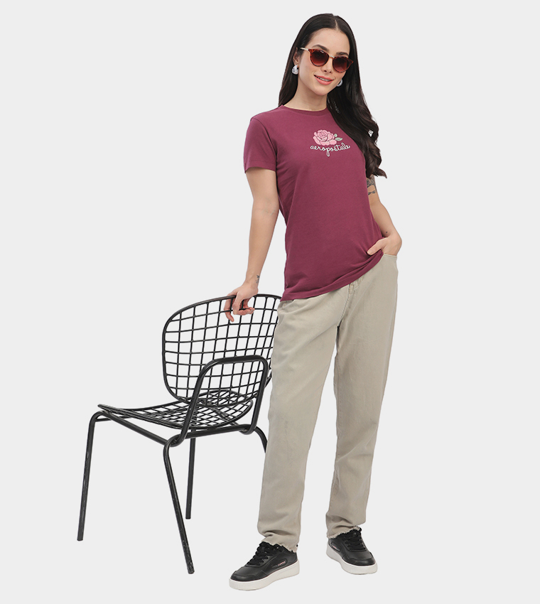 Aero Women's Logo Embroidered T-Shirt