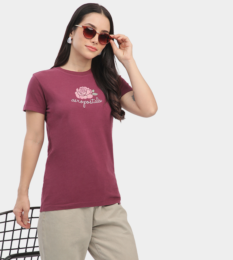 Aero Women's Logo Embroidered T-Shirt