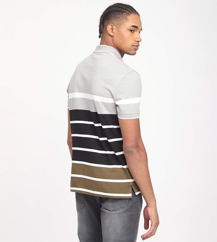 Aero Men's Color Block Polo T-Shirt
