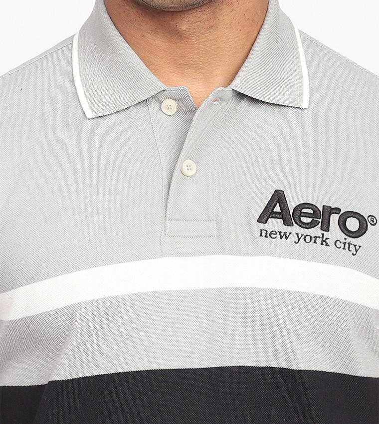 Aero Men's Color Block Polo T-Shirt