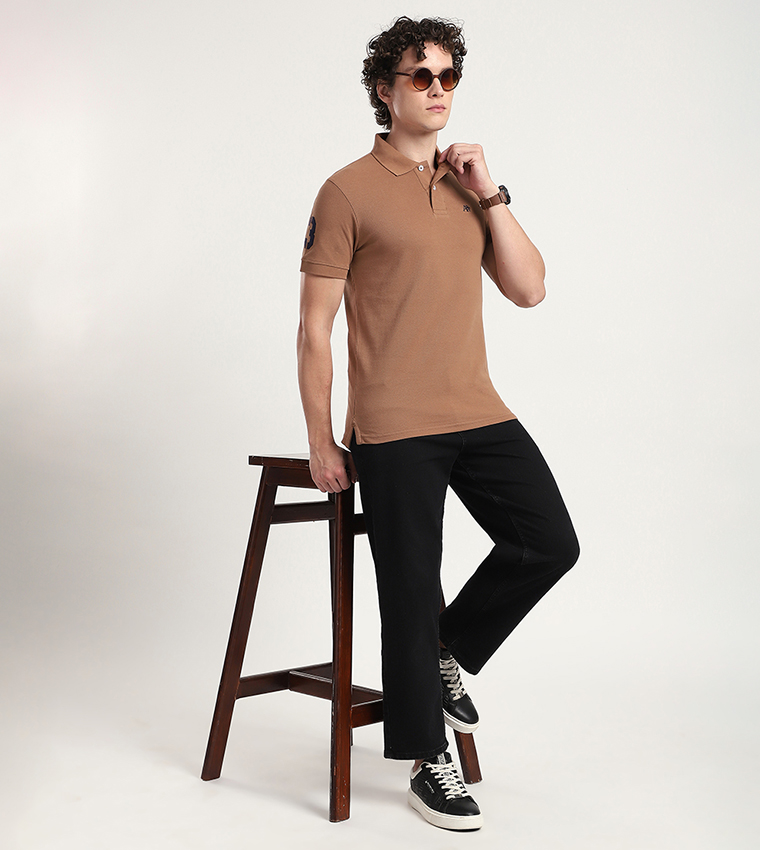 Aero Men's Logo Embroidered Polo T-Shirt