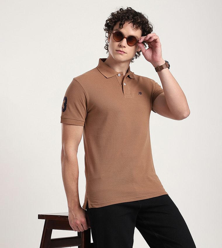 Aero Men's Logo Embroidered Polo T-Shirt