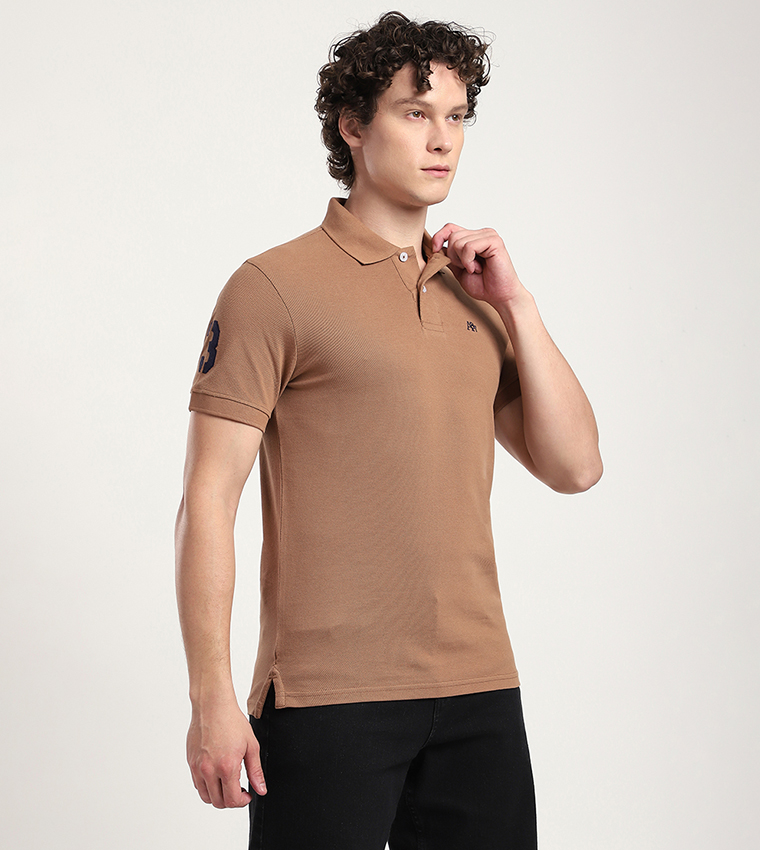 Aero Men's Logo Embroidered Polo T-Shirt