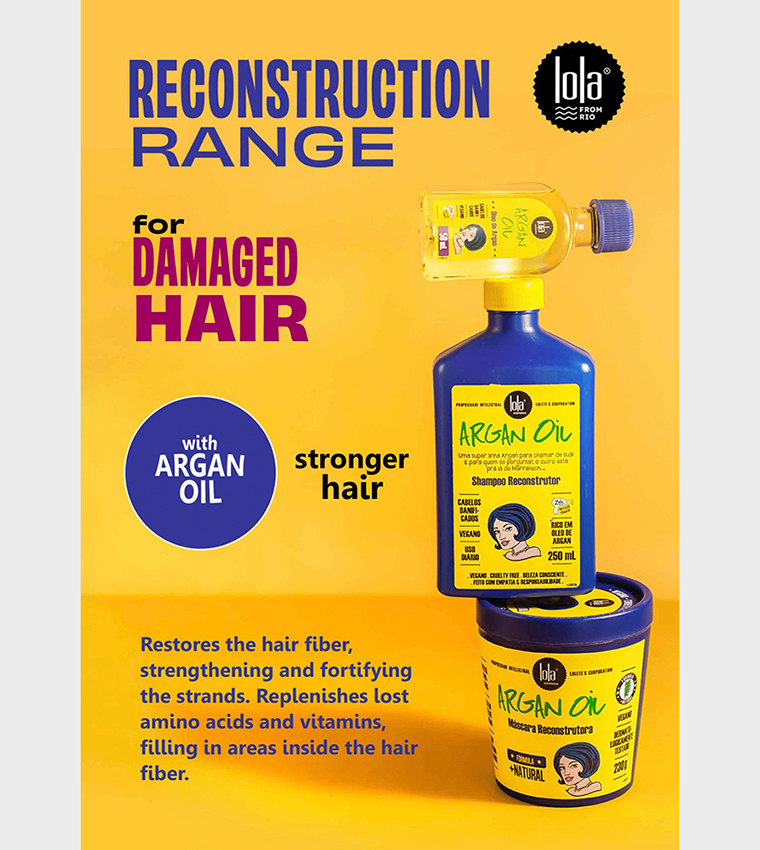 Argan Oil Reconstructive Hair Shampoo for Damaged Hair, 250ml