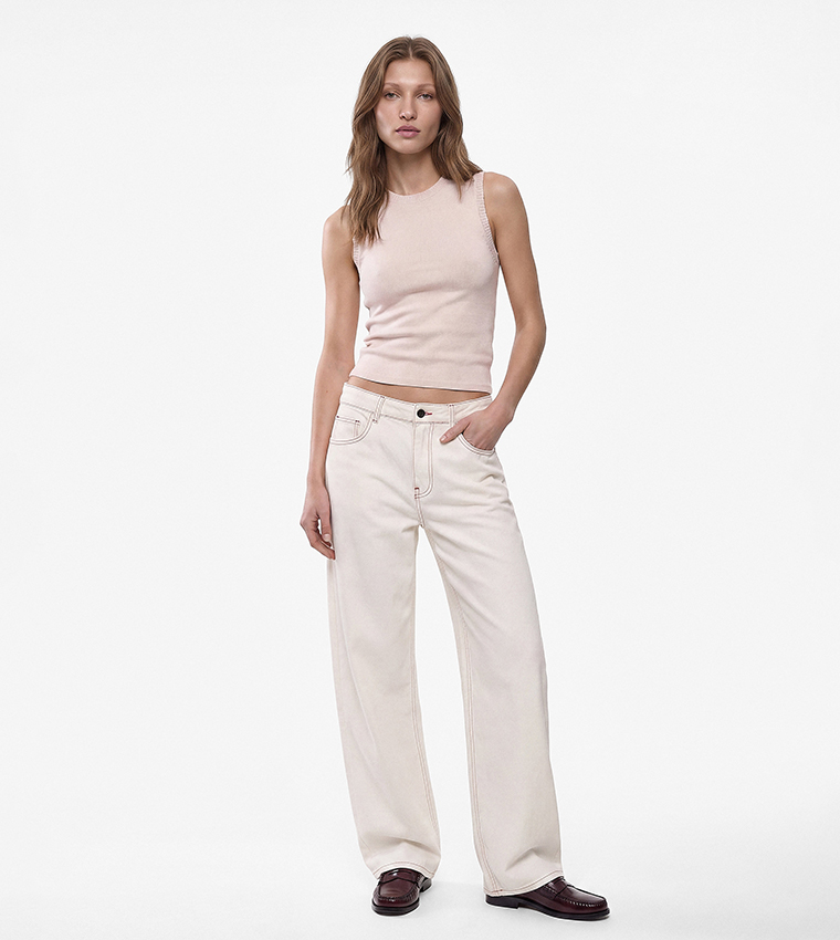 كوتون  توبات بلا أكمام  - وردي Sleeveless Tops