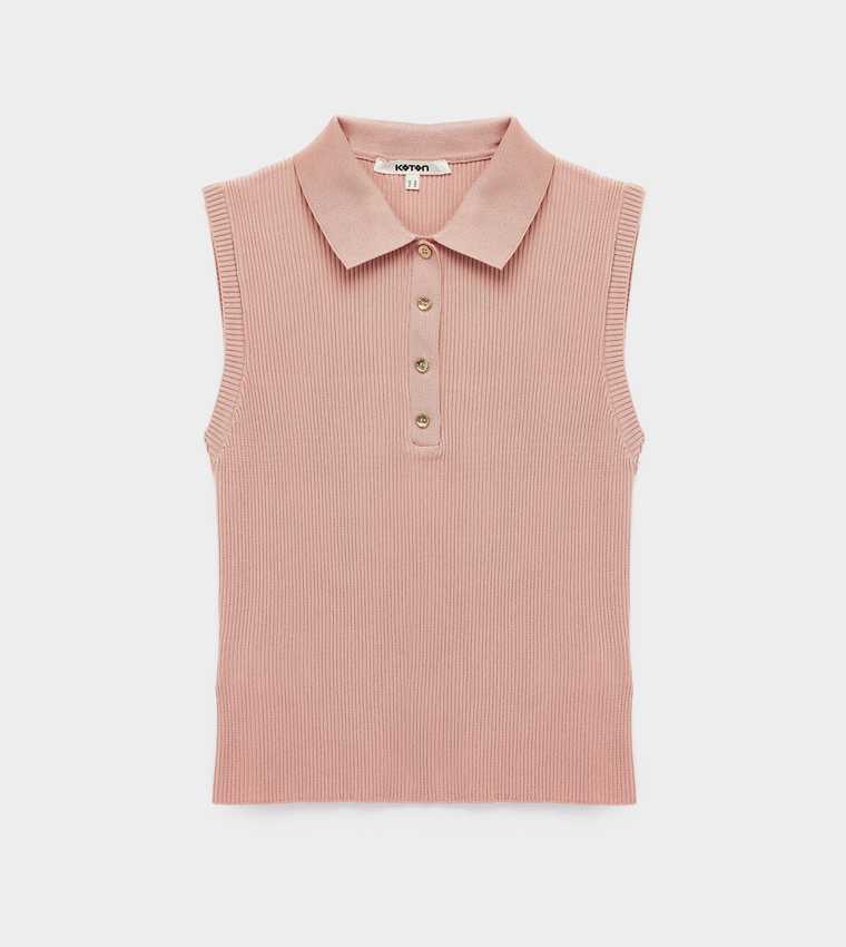 كوتون  توبات بلا أكمام  - وردي Sleeveless Tops