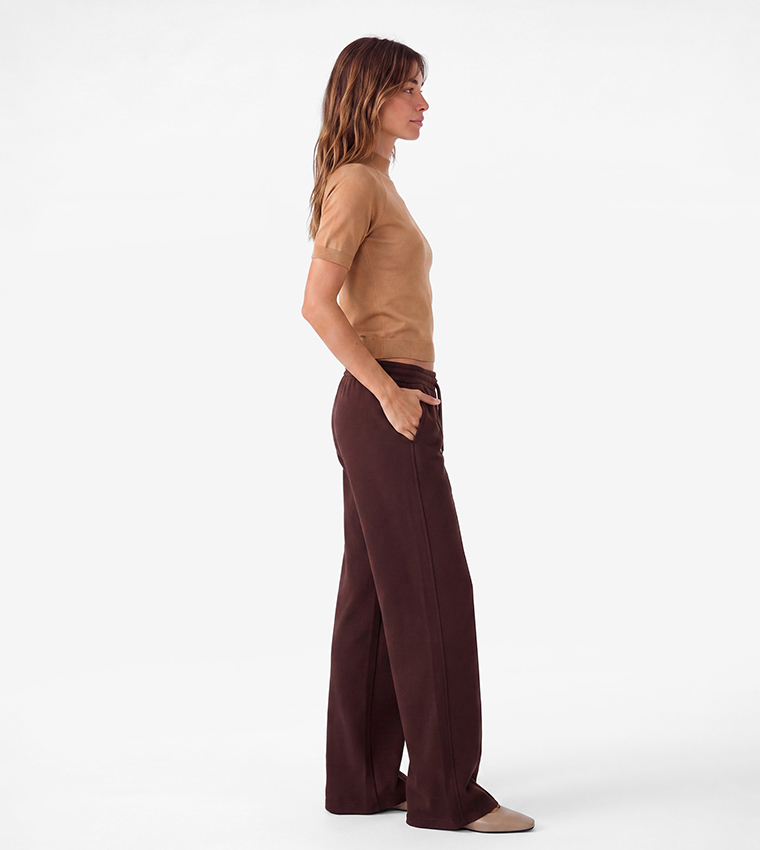 Solid Wide Leg Sweatpants