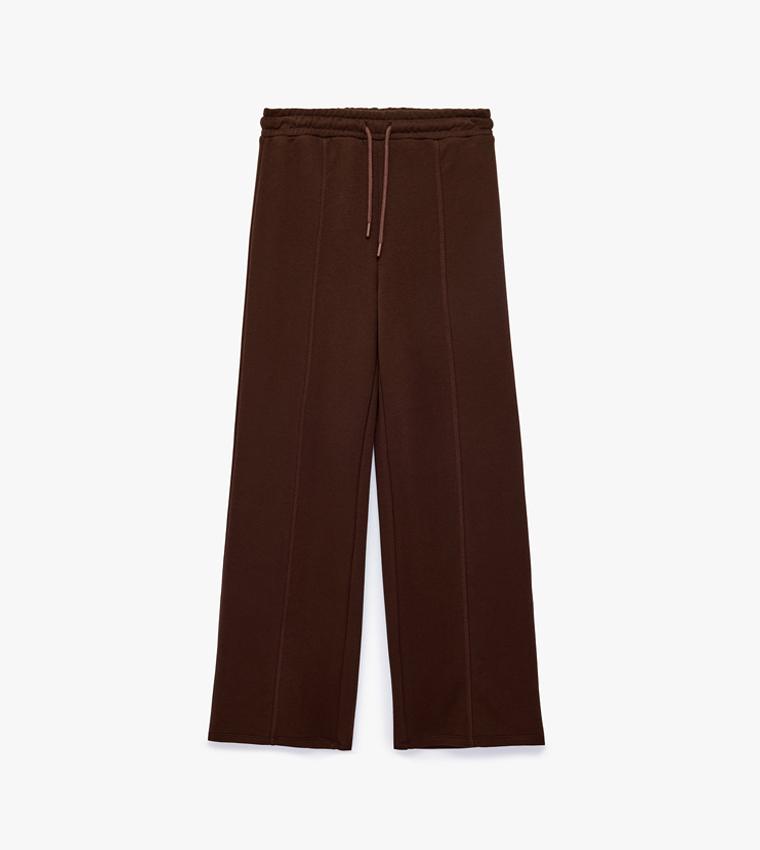 Solid Wide Leg Sweatpants