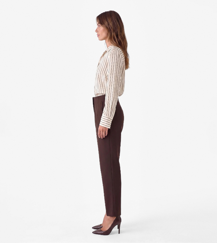 Koton  Formal Pants - Brown Casual Tops