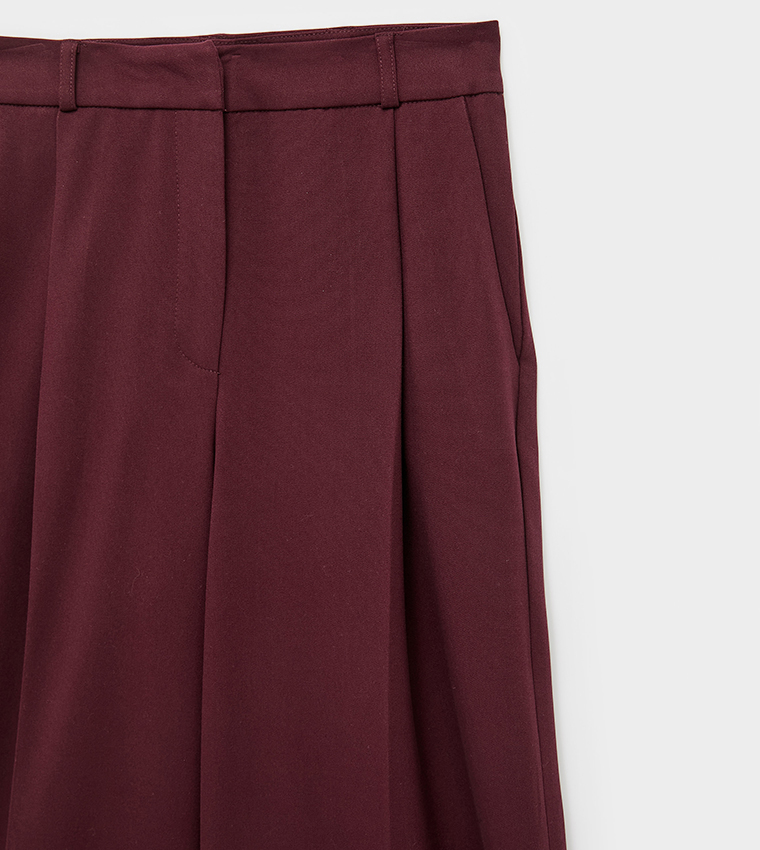Solid Wide Leg Trousers