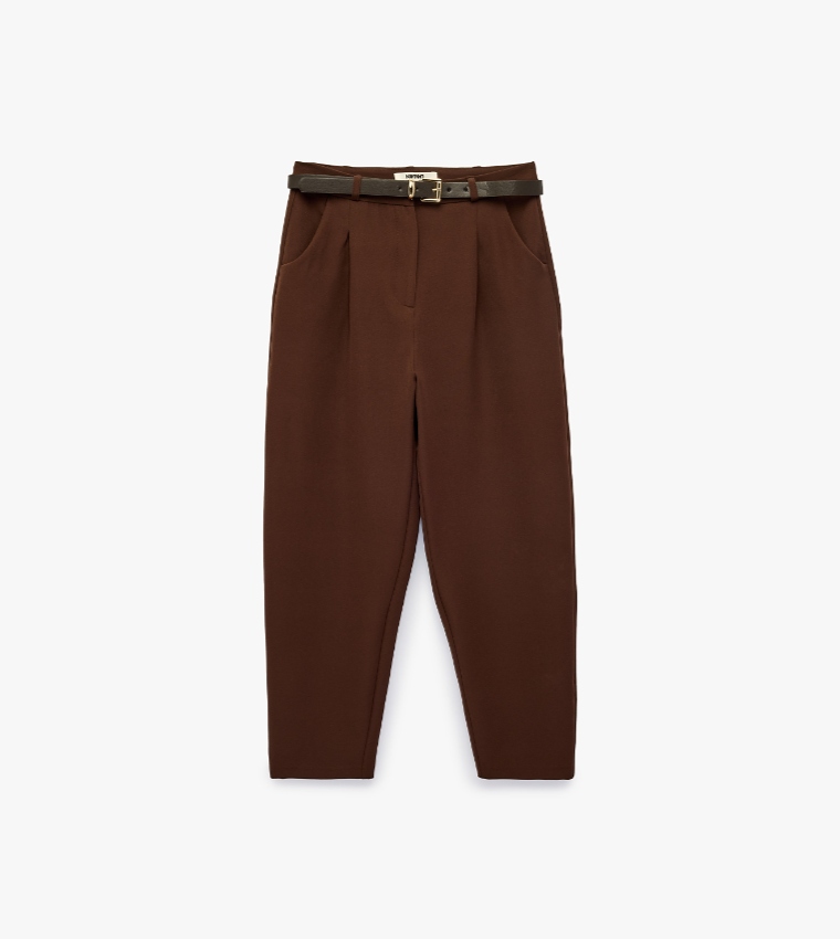 كوتون  بناطيل كاجوال  - بني  Casual Tops