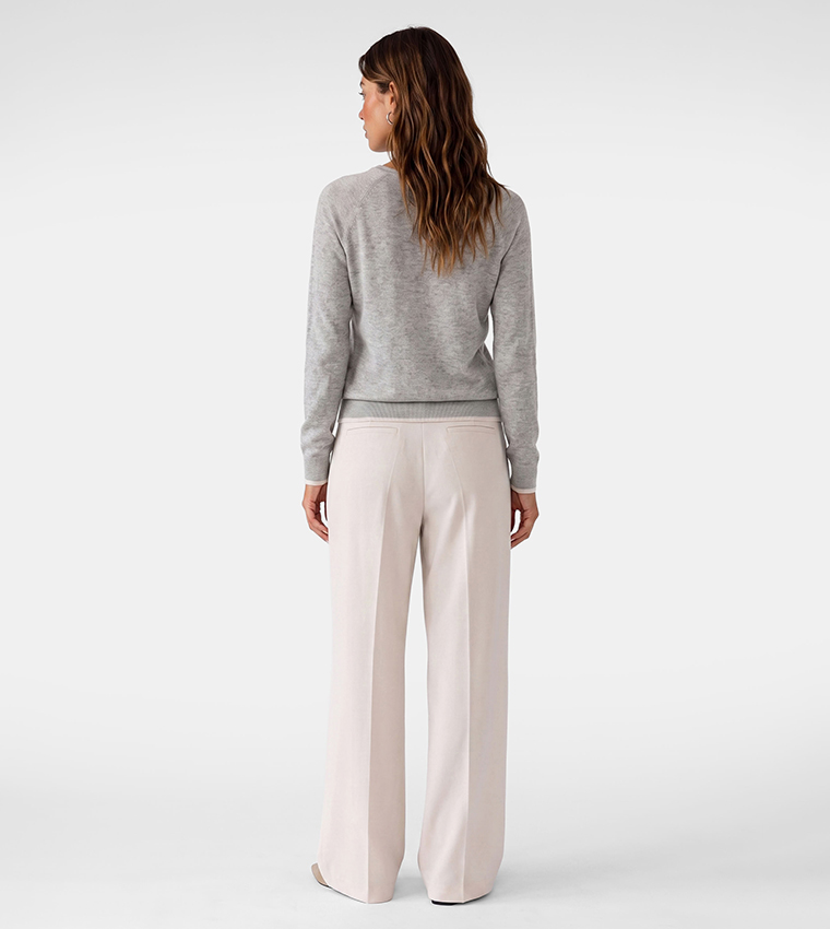 Solid Wide Leg Trousers