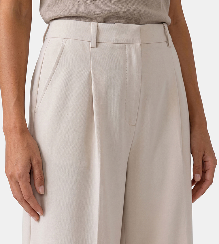 Solid Wide Leg Trousers