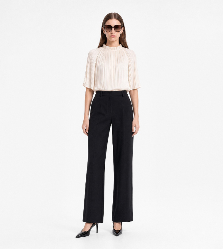 كوتون  بناطيل كاجوال  - أسود Casual Tops