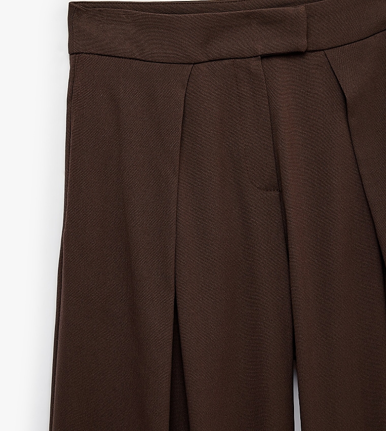 Solid Wide Leg Palazzo Trousers