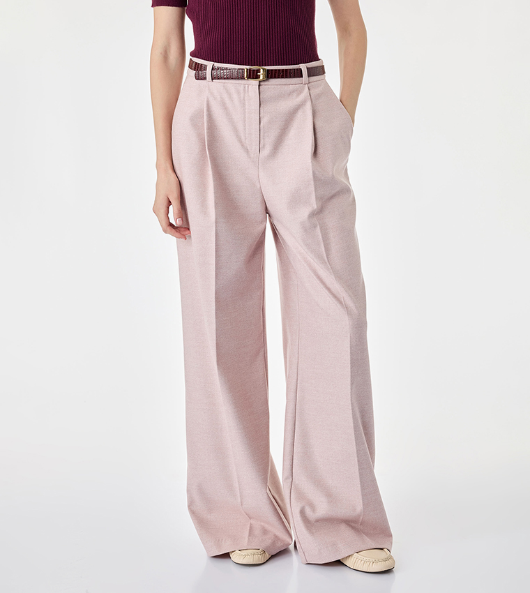 Solid Loose Fit Trousers