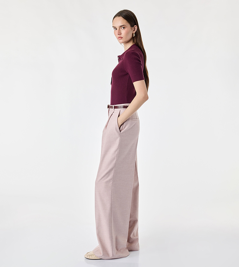 Solid Loose Fit Trousers