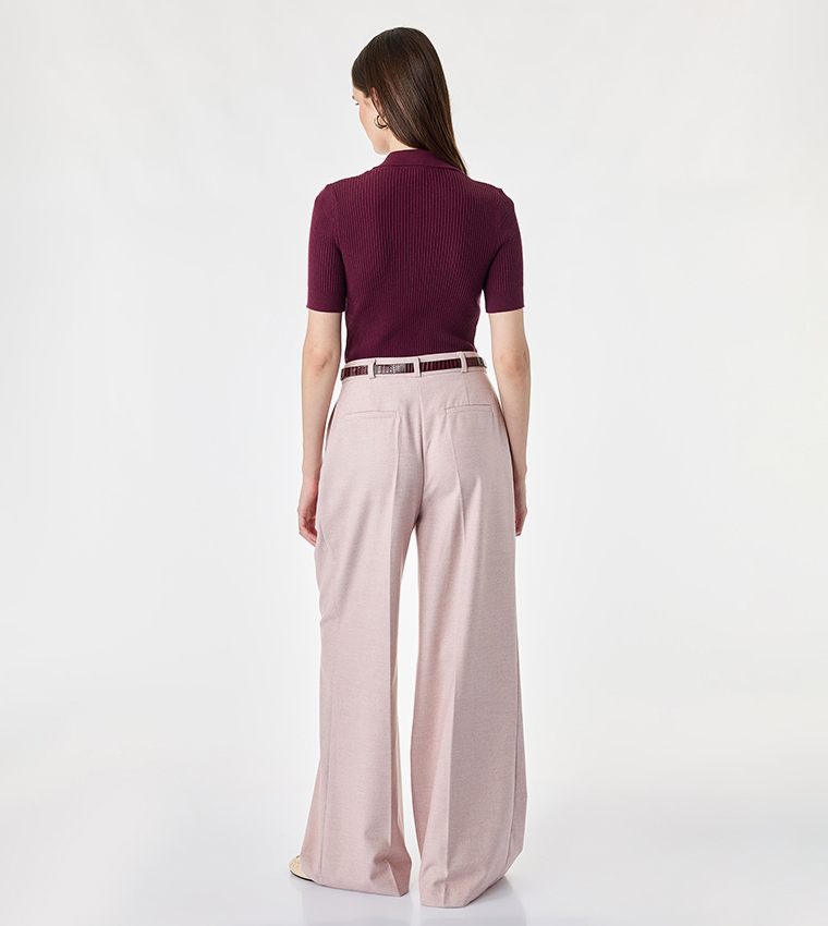 Solid Loose Fit Trousers
