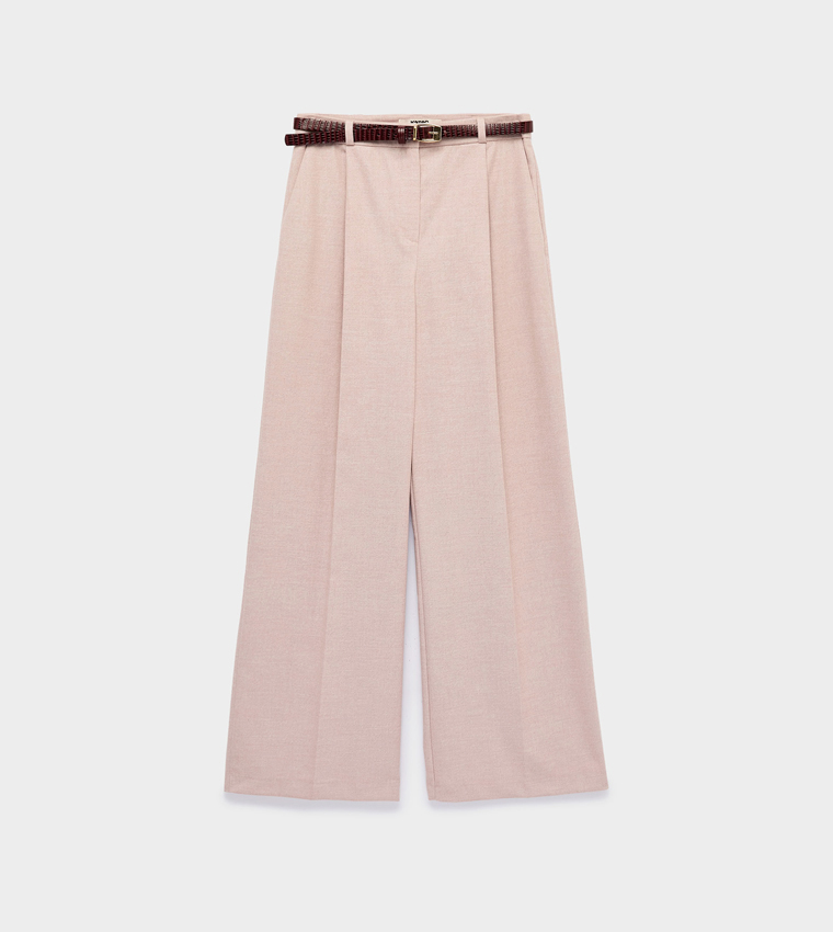 Solid Loose Fit Trousers