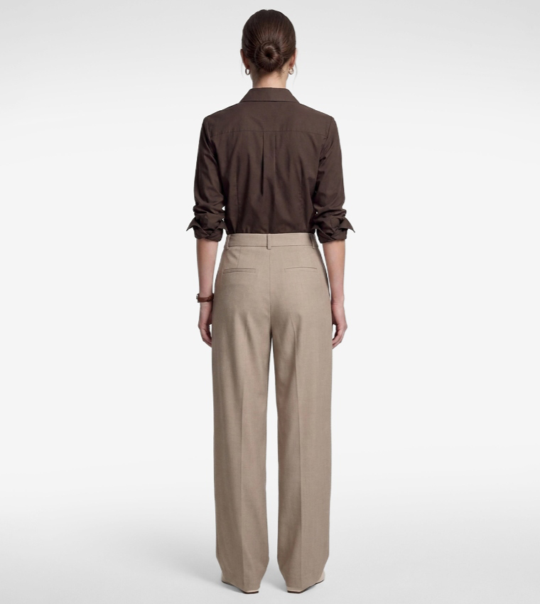 كوتون  بناطيل كاجوال  - بيج Casual Tops