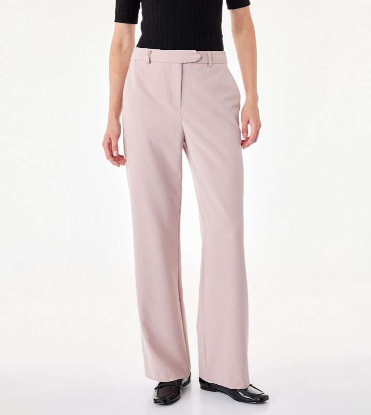 كوتون  بناطيل رسمية - وردي Midi Skirts