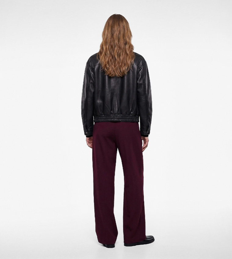 Solid Loose Fit Trousers