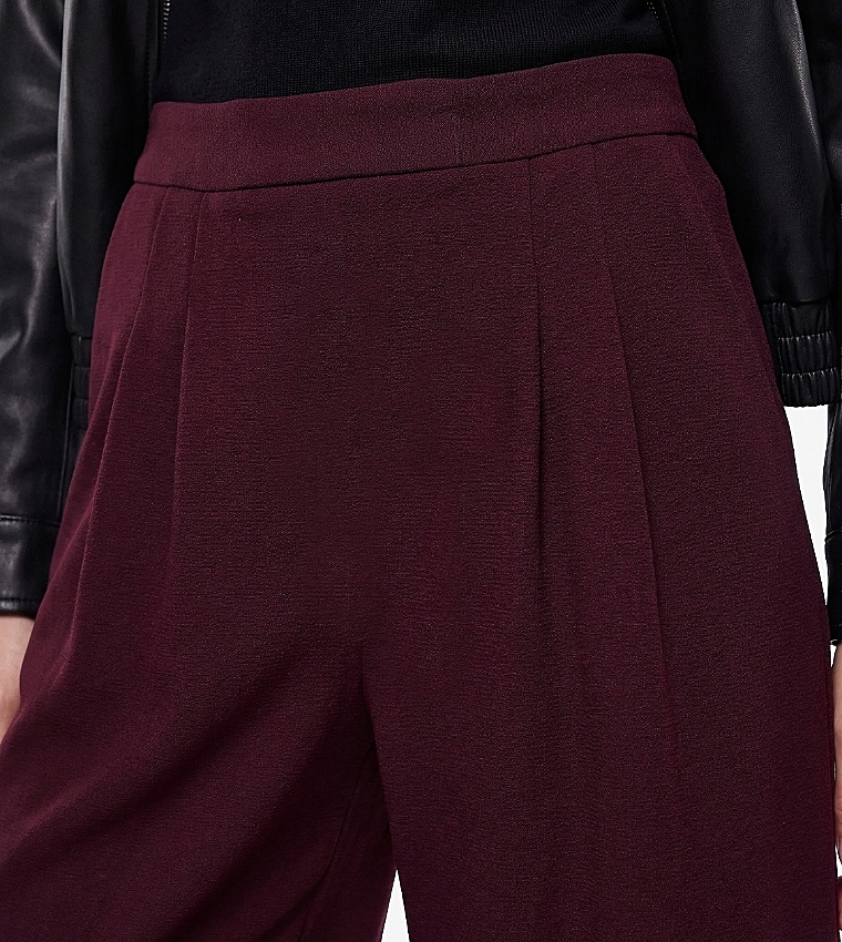 Solid Loose Fit Trousers
