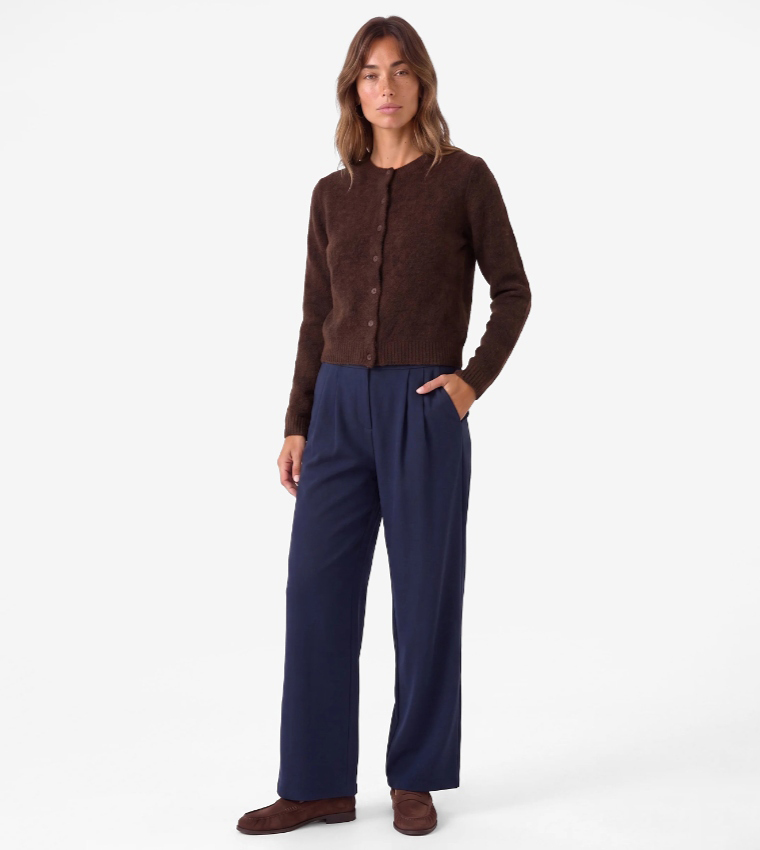 كوتون  بناطيل كاجوال  - كحلي Midi Skirts
