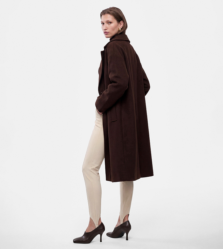 Solid Slim Fit Belted Formal Pants