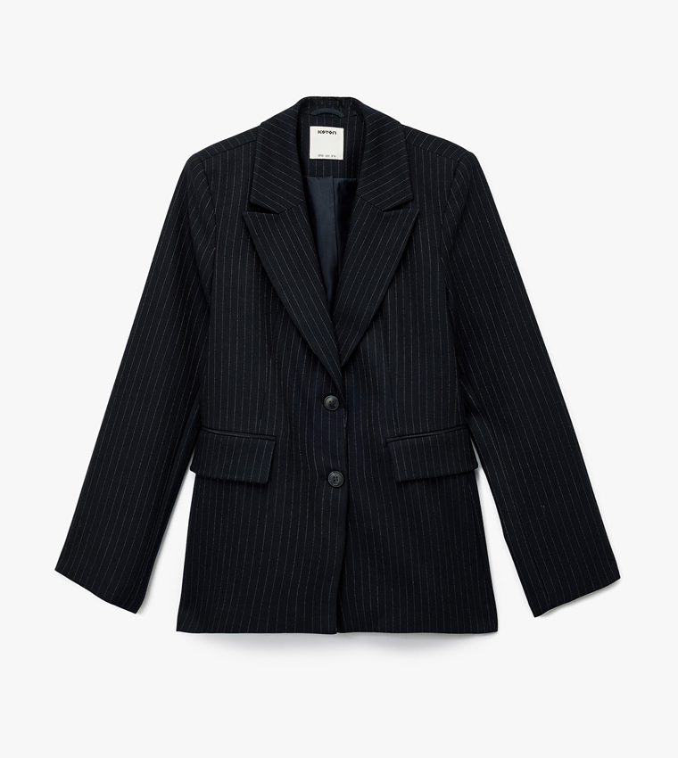 Striped Double-Breasted Blazer