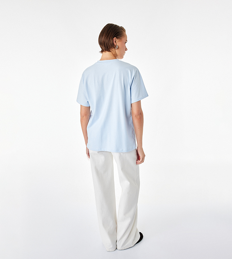 Solid Crew Neck Oversized T-Shirt