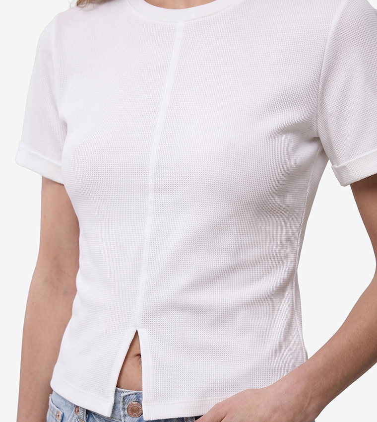 كوتون  تيشيرتات  كم قصير  - أبيض Short Sleeve T-Shirts